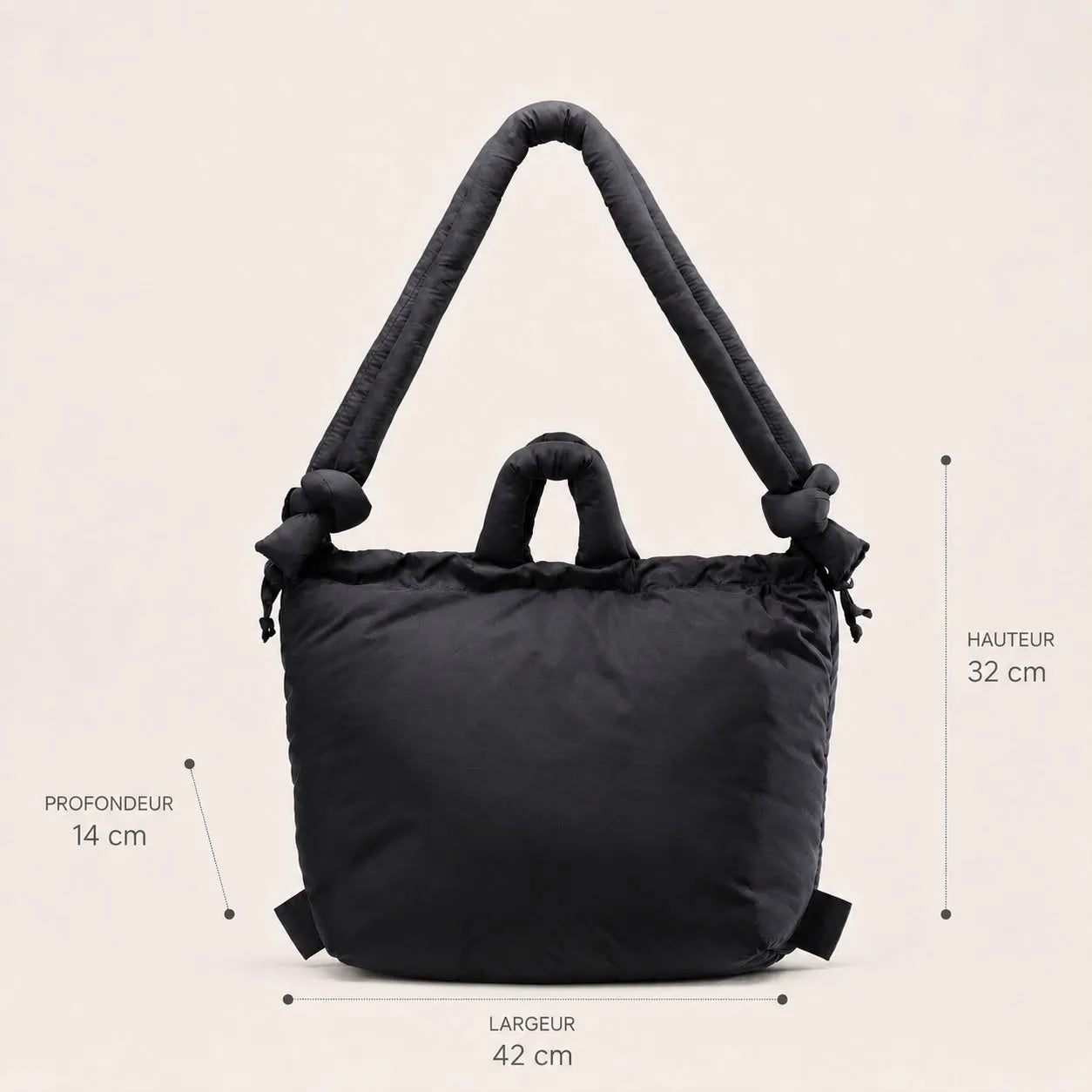 sac doudoune noir grande taille esprit sacoche travail sport week-ends