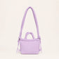 sac à main doudoune lilas parme violet pastel à grandes anses multi porté