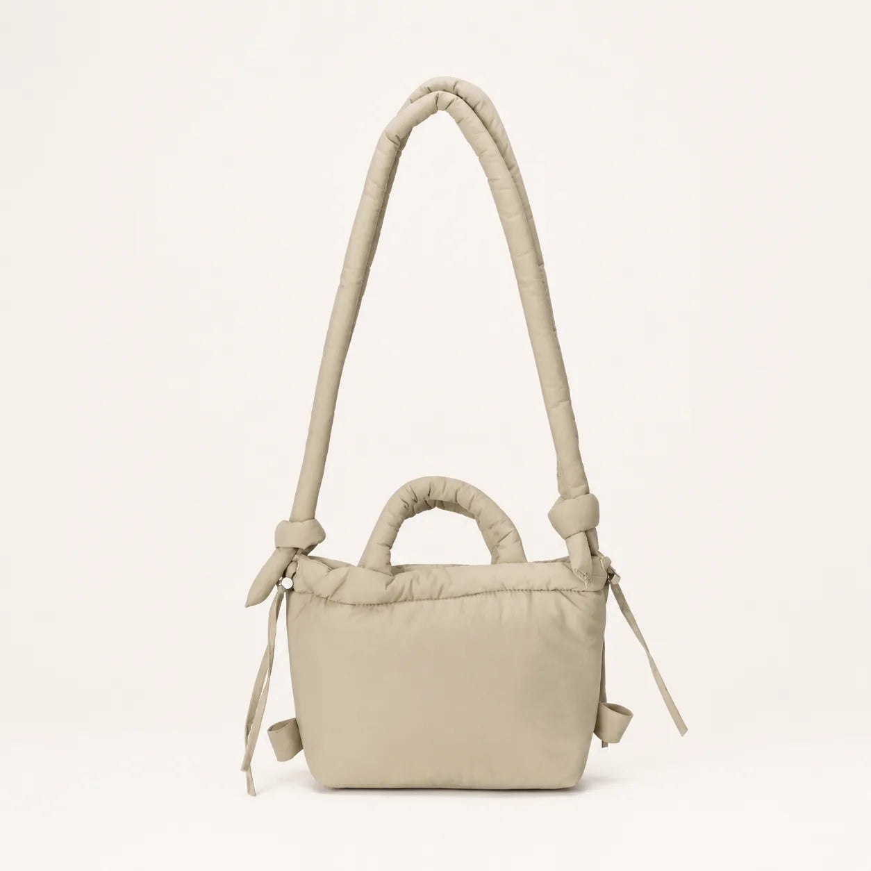 sac tendance molletonné gris beige sauge minéral confortable et transformable en sac à dos