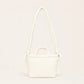 sac à main à grande bandoulières tissu matelassé tendance blanc pur
